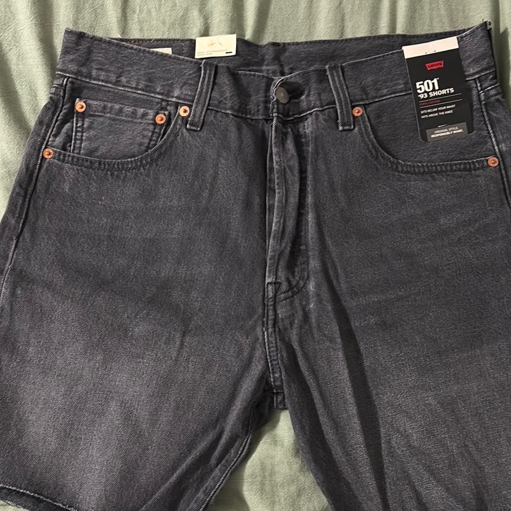 Levi's Gray Jean Shorts Classic Denim Style